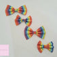 Rainbow stripe bow tie