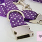 Purple polka dot dog collar