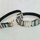 Green stripe dog collar