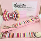 Pink stripe dog lead