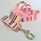 Pink stripe dog lead