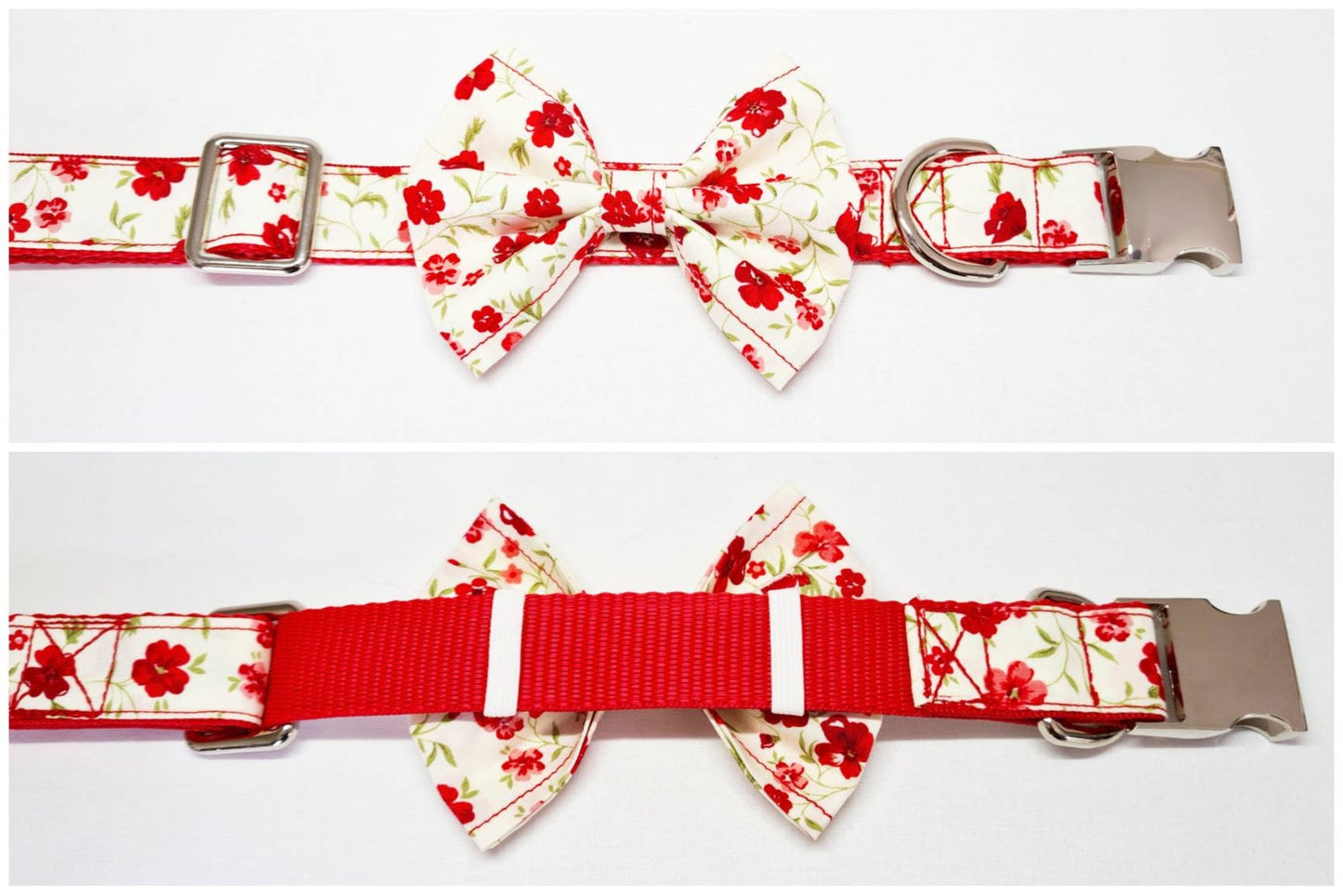 Red floral bow tie