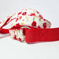 Red floral dog lead