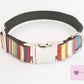 Blue stripe dog collar