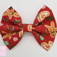 Christmas red gingerbread/heart dog dickie bow/bowtie, dog gifts