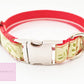 Christmas traditional holly adjustable dog collar