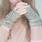 Ladies and men's soft cuddle fleece fingerless gloves