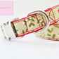 Christmas traditional holly adjustable dog collar