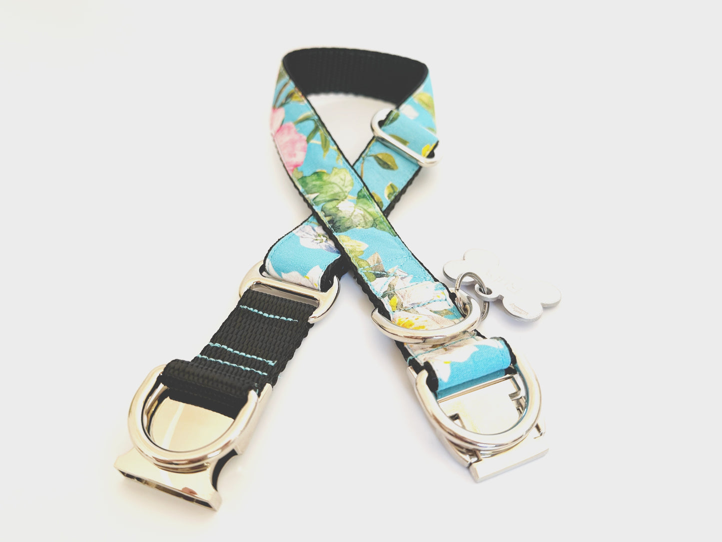 Wild Flowers Collar, Lead & Bow Set